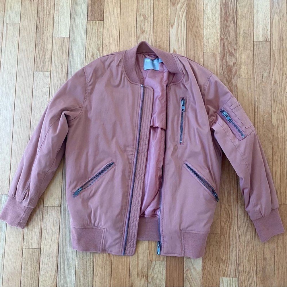 ASOS Dusty Rose Bomber Jacket (NWOT)